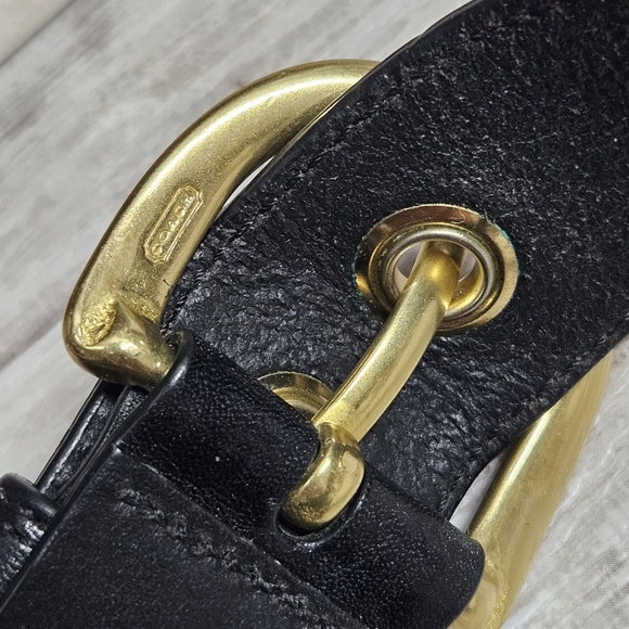 Vintage Coach F11840 Soho Flap Black Leather Shoulder Bag Y2K - Picture 7 of 14